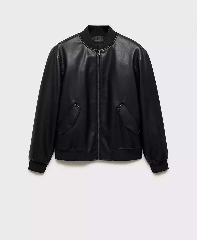 Mango Men's Faux-Leather Bomber Jacket 2