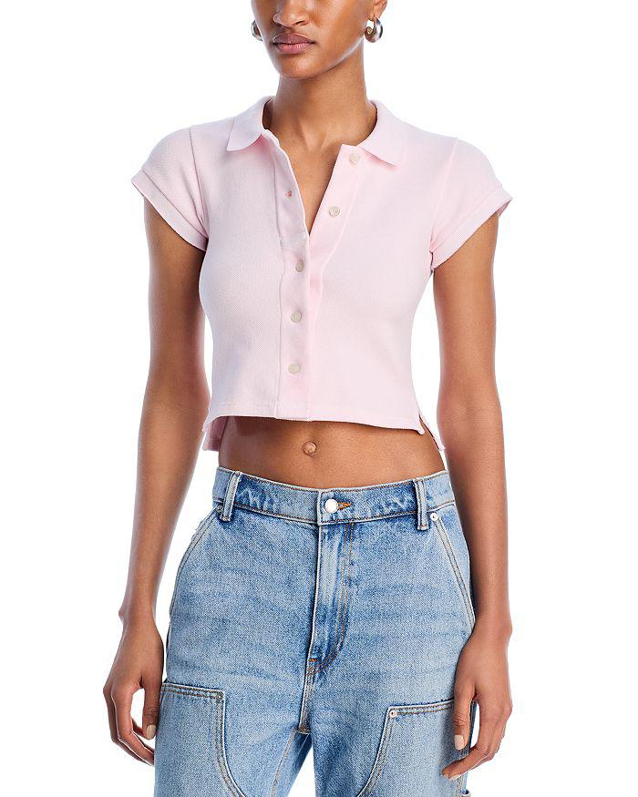 Alexander Wang Cropped Polo Cardigan
