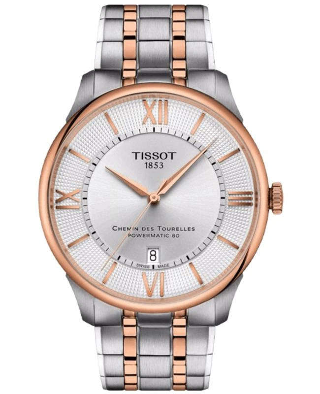 Tissot Tissot Chemin Des Tourelles Powermatic 80 42mm Automatic Silver Dial Two Tone Steel Men's Watch T139.407.22.038.00 1