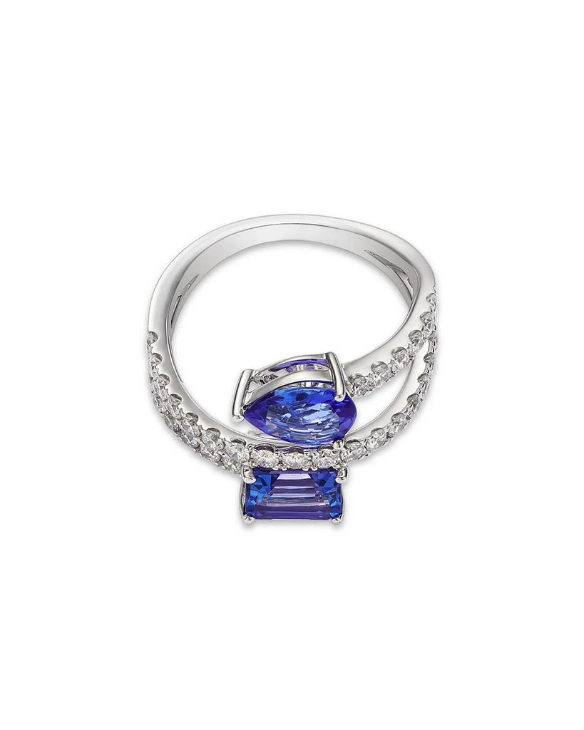 Bloomingdale
s Fine Collection Tanzanite 
Diamond Bypass Ring in 14K White Gold 3