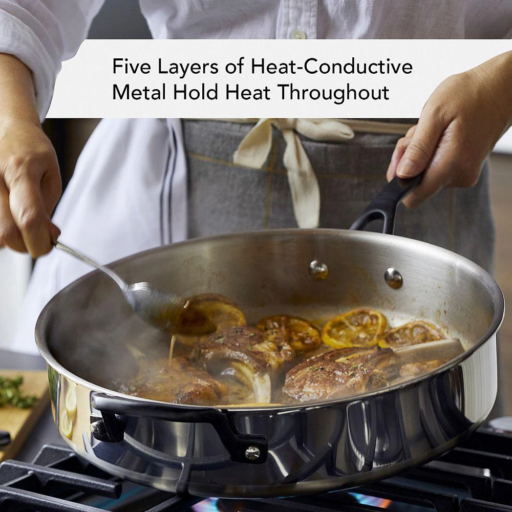 KitchenAid 5-Ply Clad Stainless Steel 10-Piece Cookware Set 4