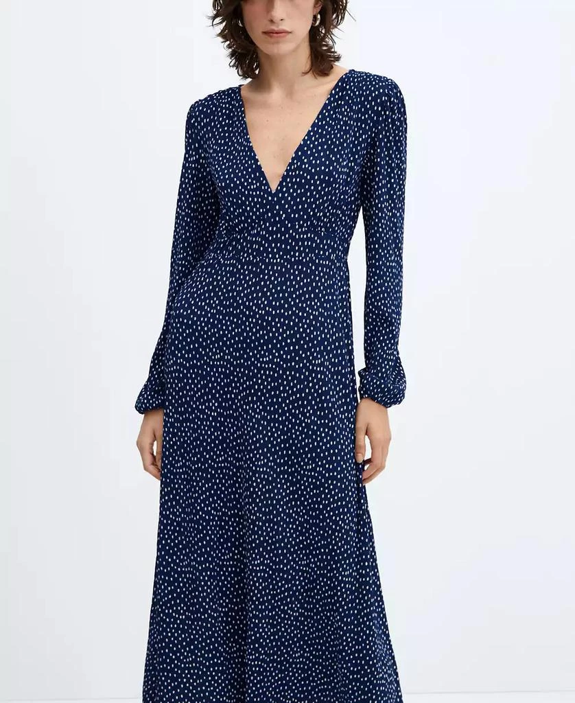 Mango Women's Polka-Dot Midi Dress 5