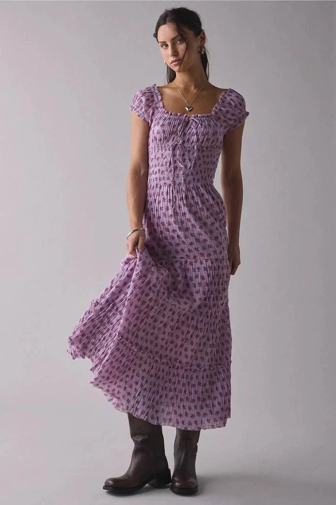 Kimchi Blue Kimchi Blue Sienna Cotton Smocked Milkmaid Maxi Dress 2
