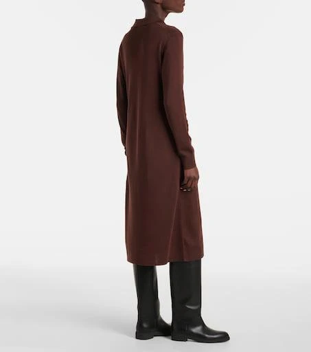 a line knit mini dress Adena Pointelle Knit Mini Dress / Chocolate | MESHKI