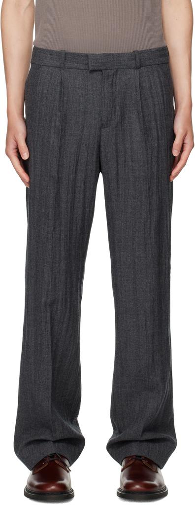 Shop WORK SHOP Emporio Armani Beige Carico Trousers on Sale
