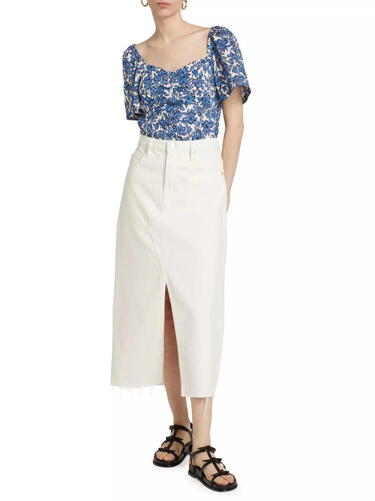 Tanya Taylor Bleecker Floral Flutter-Sleeve Blouse 2