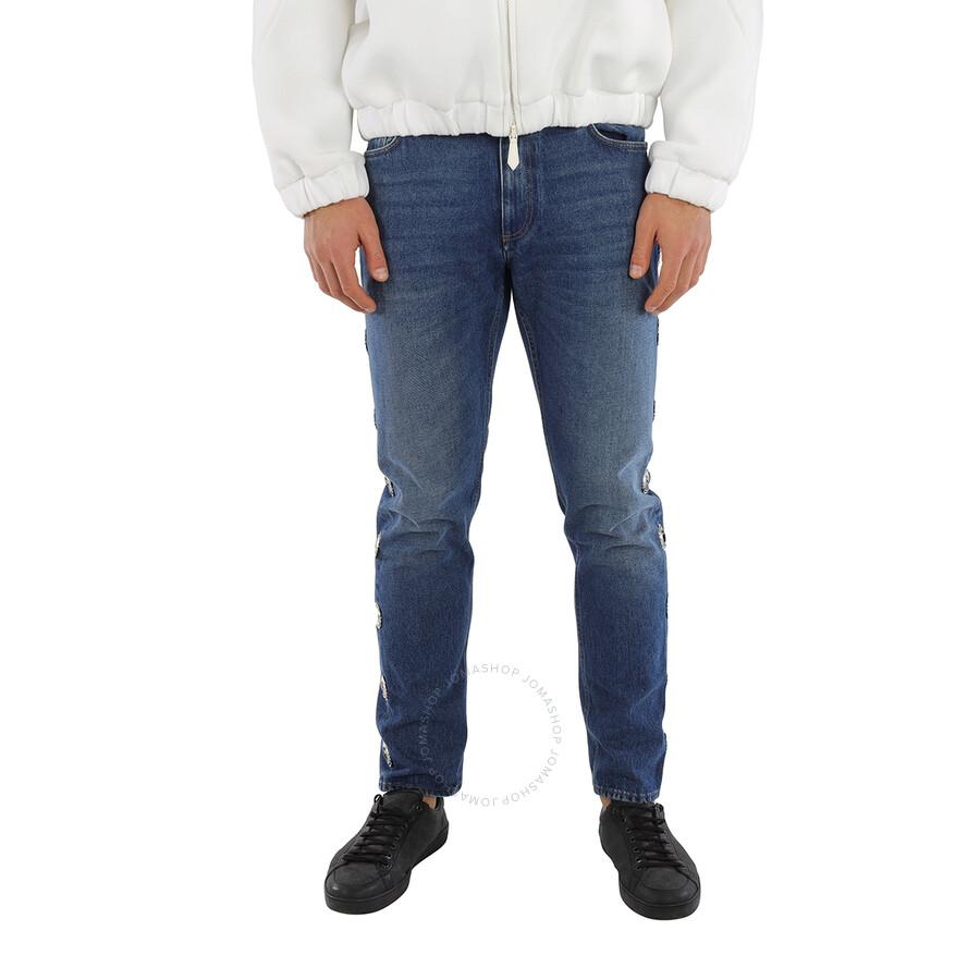 Burberry Vintage Blue Straight Leg Cotton Denim Jeans