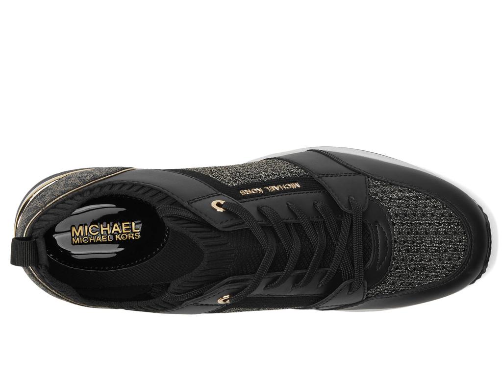 michael kors black and gold trainers