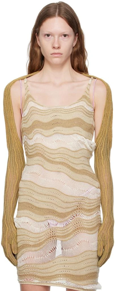 Isa Boulder SSENSE Exclusive Green 
Orange Gloves