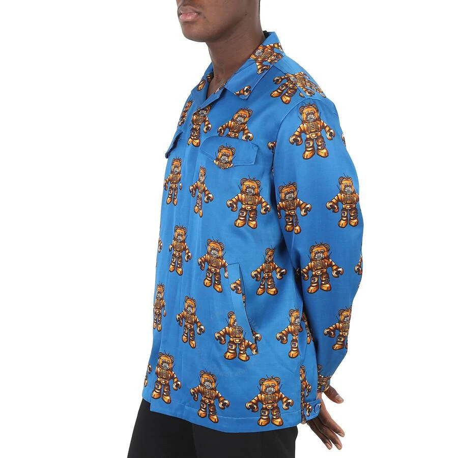 Moschino Men's Blue Robot Bear Print Jacket 2