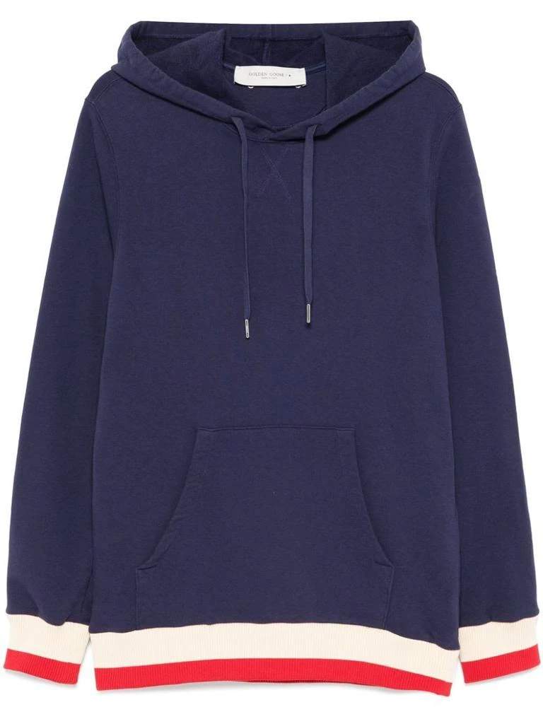 Golden Goose Journey M`s Hoodie Swatshirt With Golden Patches And Bicolour Rib 4