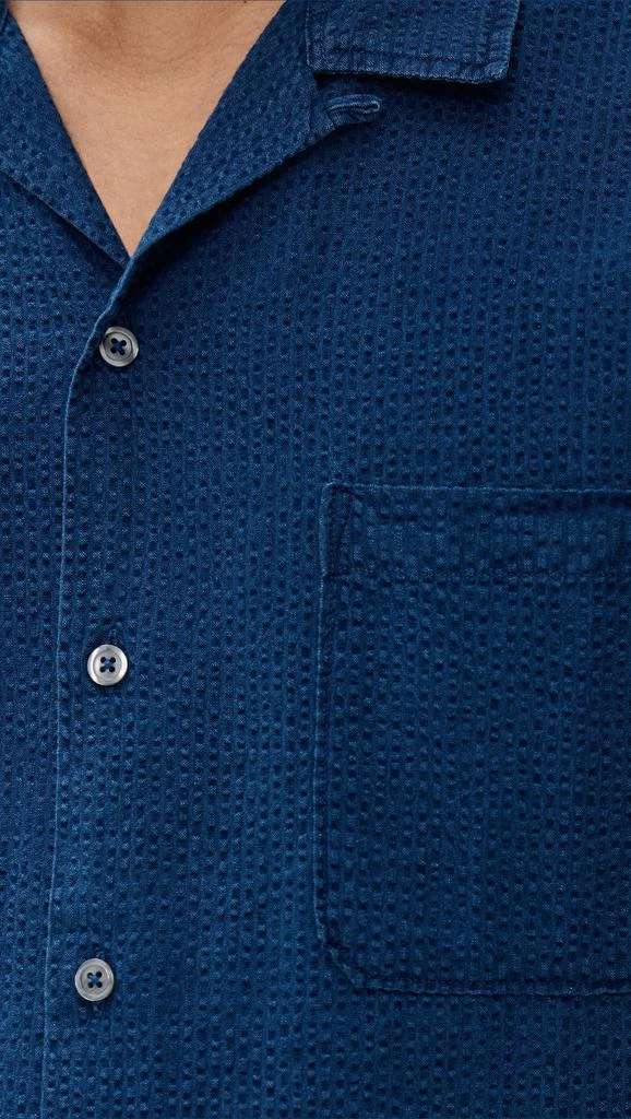 Universal Works Indigo Seersucker Road Shirt 5