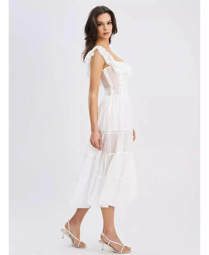 knee length dresses for ladies Angelina High Waist Square Neck Midi Dress  ANMY BUI