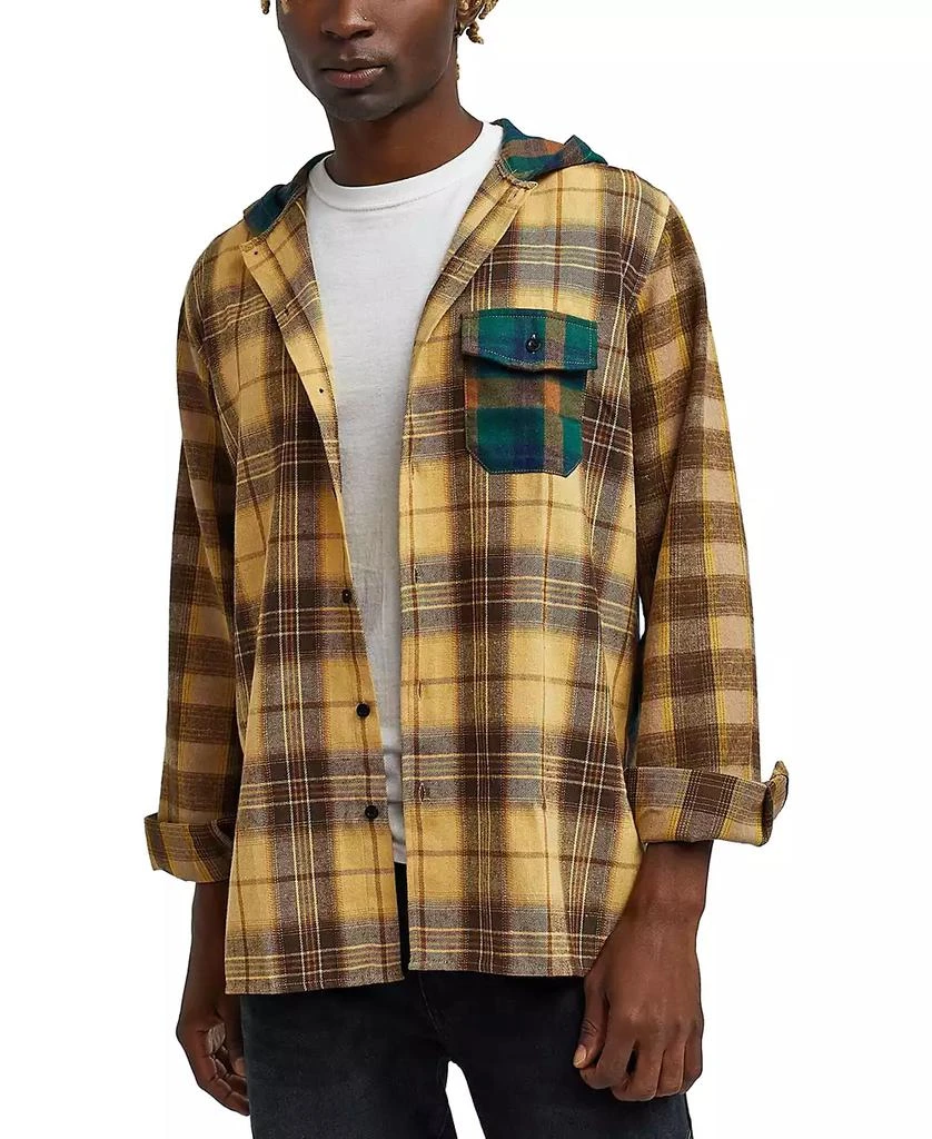 Reason Men's World Is Yours Hooded Flannel Shirt 3