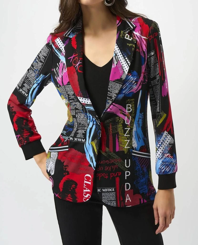 JOSEPH RIBKOFF Joseph Ribkoff - Newspaper Print Blazer