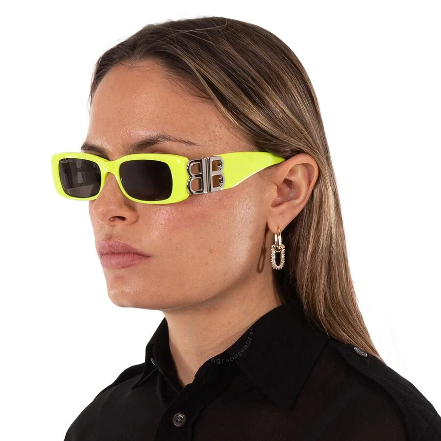 Balenciaga Grey Rectangular Ladies Sunglasses BB0096S 008 51 2