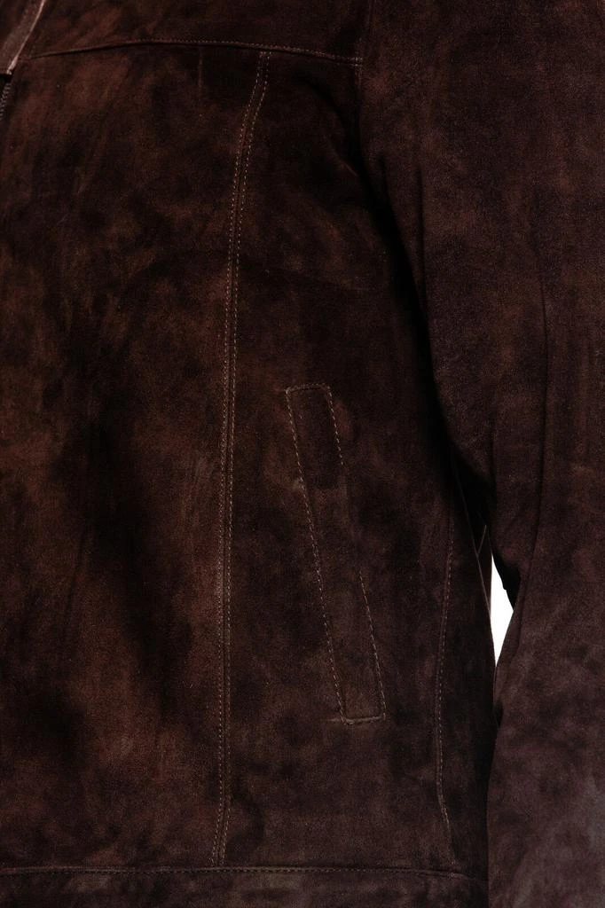 Infinity Leather Mens Retro Classic Suede Leather Biker Jacket 3