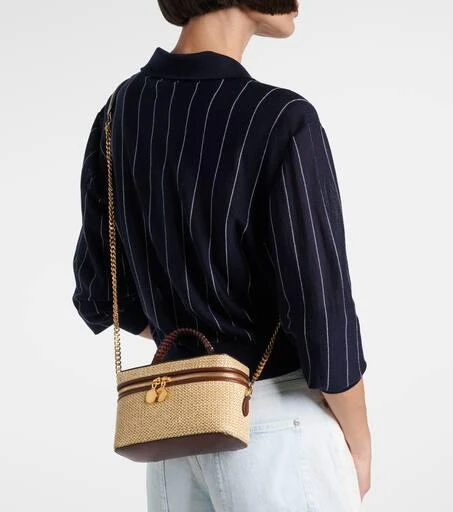 Stella McCartney Falabella Mini raffia tote bag 2