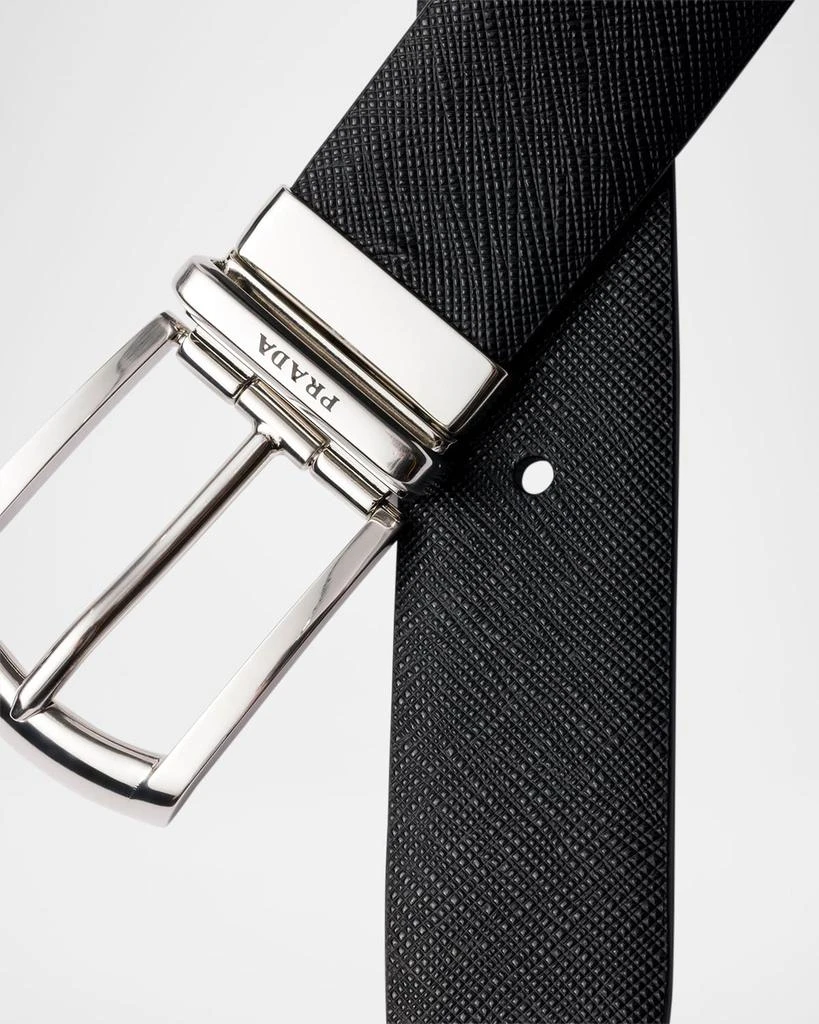 Prada Men's Saffiano Reversible Dress Belt 3