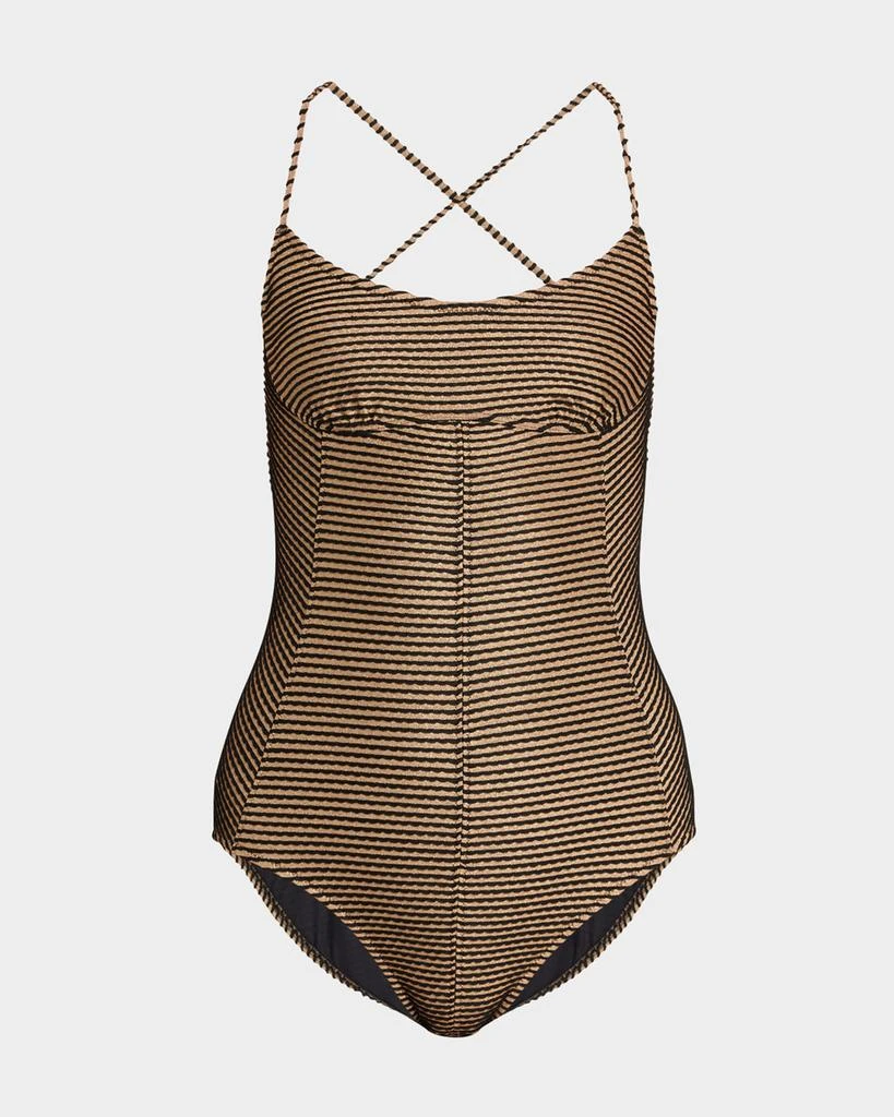 Ulla Johnson Positano Scalloped One-Piece Swimsuit 1