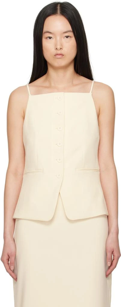Staud Off-White Una Tank Top 1