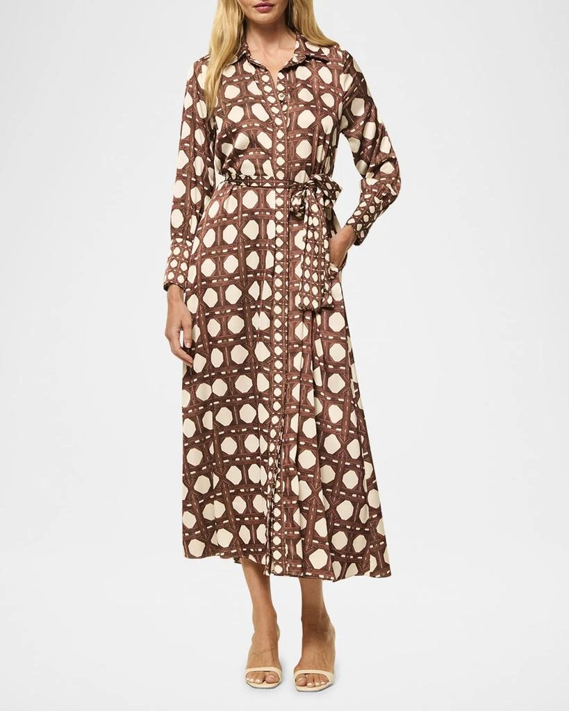 MISA Herminia Satin Midi Shirtdress 2