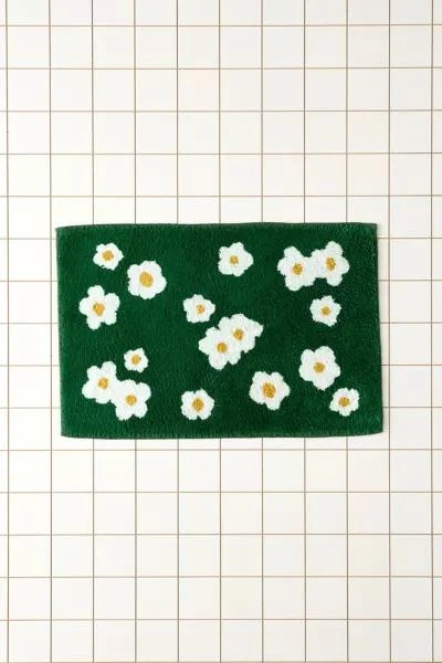 Urban Outfitters Meadowland Floral Plush Tufted Bath Mat 2