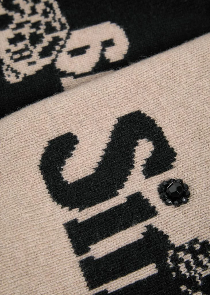 Simone Rocha Graphic Logo wool and cashmere-blend neckerchief 3