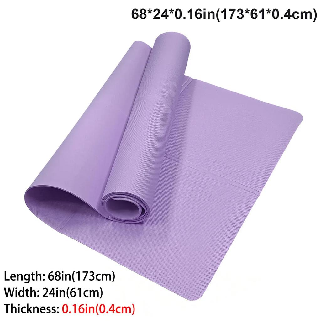 OUTRAKKS Solana Yoga Mat 4Mm Thick with Nylon Strap for Men
Women - Non Slip Exercise Mat for Home Yoga, Pilates, Stretching, Floor
Fitness Workouts