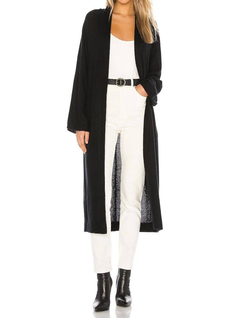 360 Cashmere X Rocky Barnes Jelena Maxi Cashmere Cardigan In Black