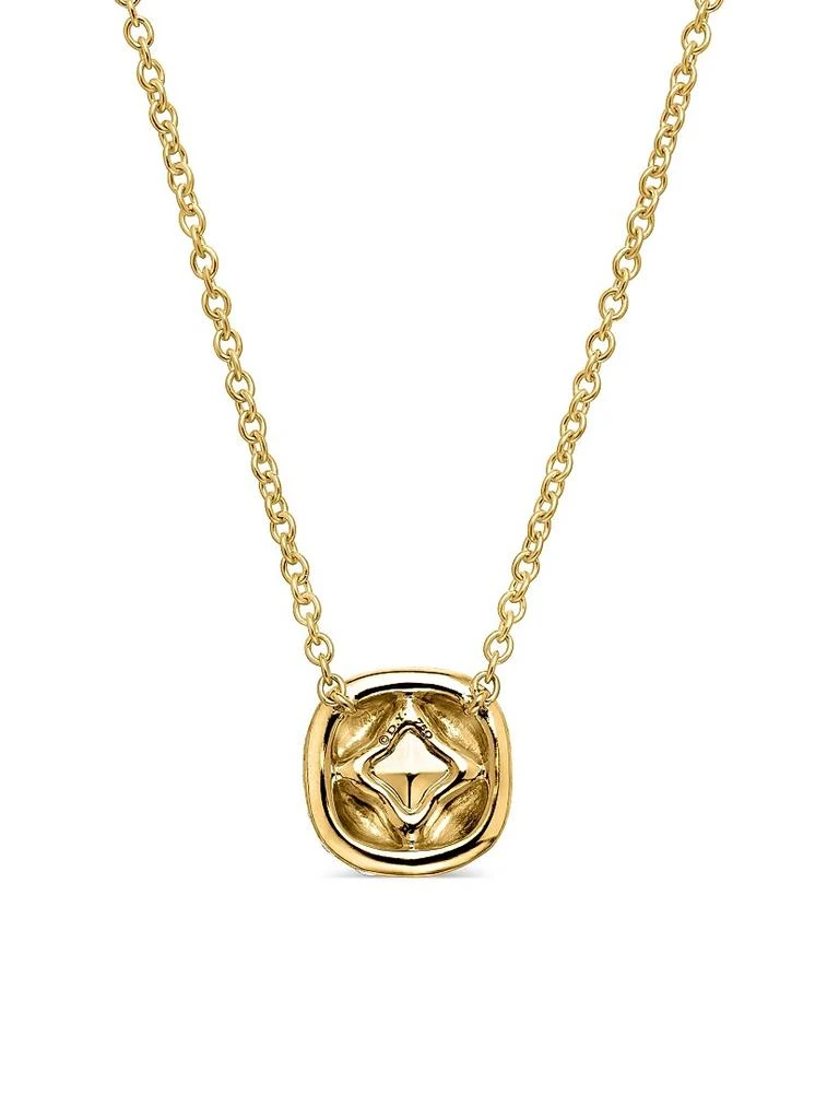 David Yurman Cushion Pendant Necklace in 18K Yellow Gold with Diamonds, 8MM 4