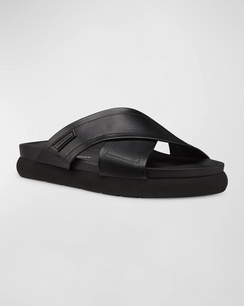 Stuart Weitzman Men's Flex Leather Sport Slide Sandals 2