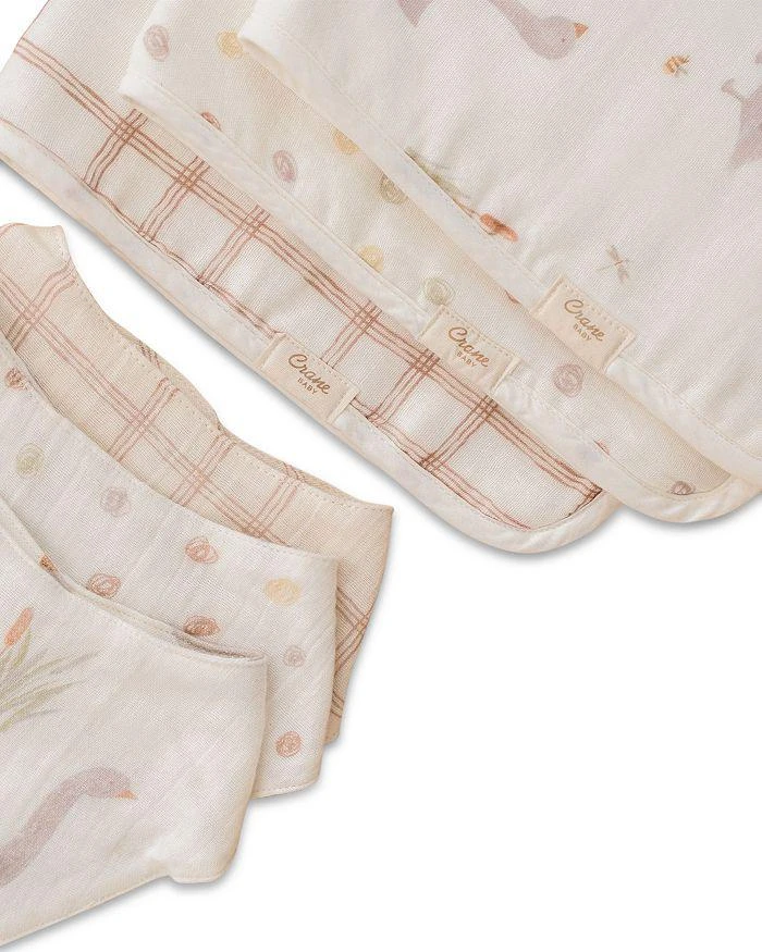 Crane Baby Charlie Burp Cloth Set, 3 Pack 7