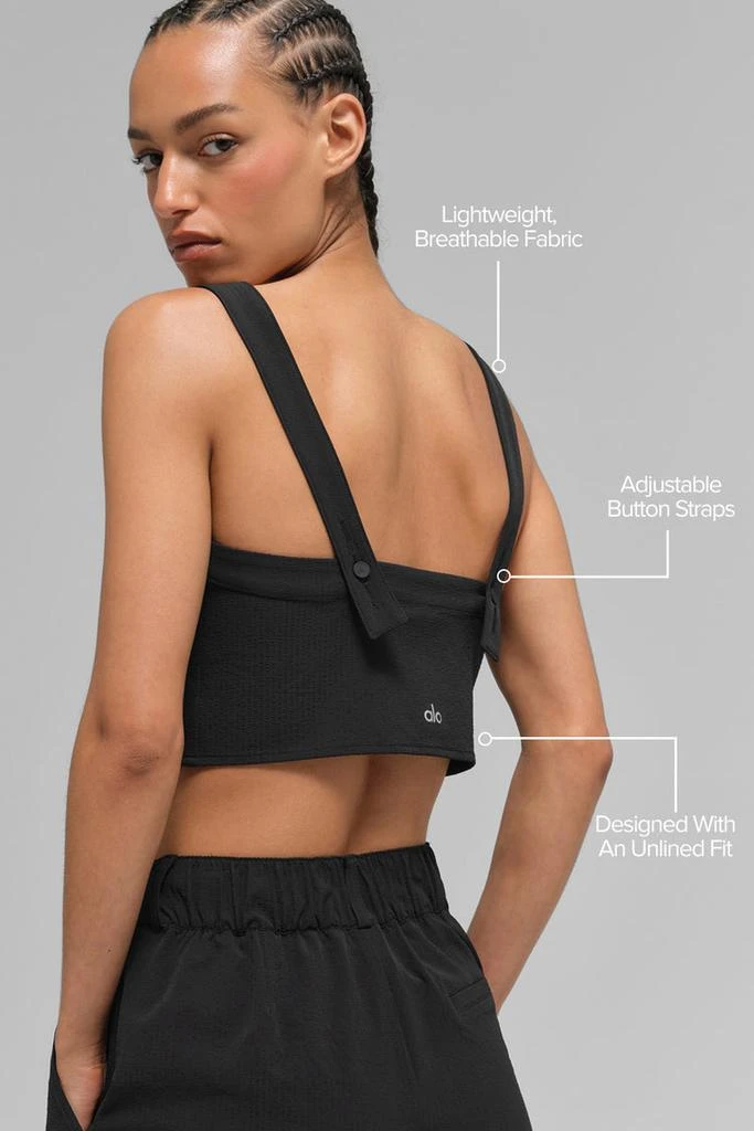 Alo Cropped Dreamscape Tank - Black 2