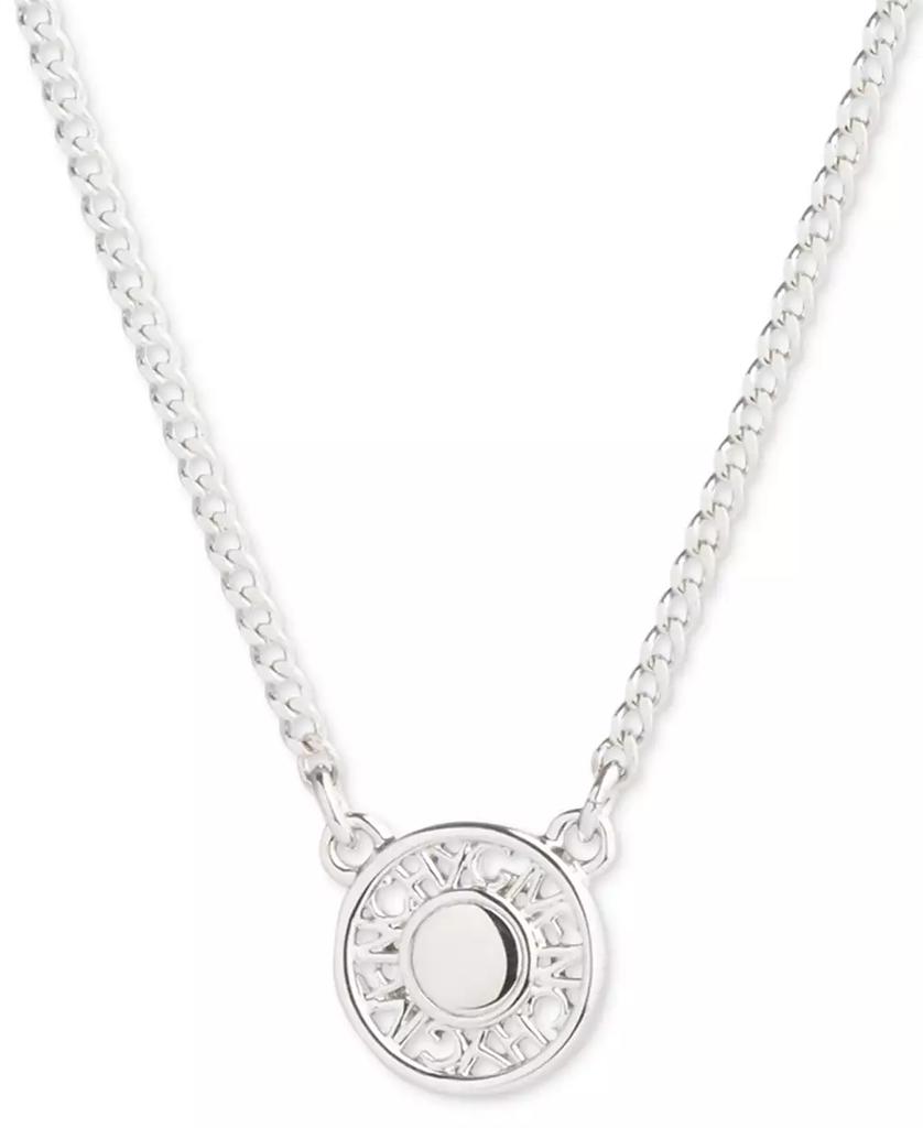 Givenchy Logo Embossed Coin Pendant Necklace, 16" + 3" extender
