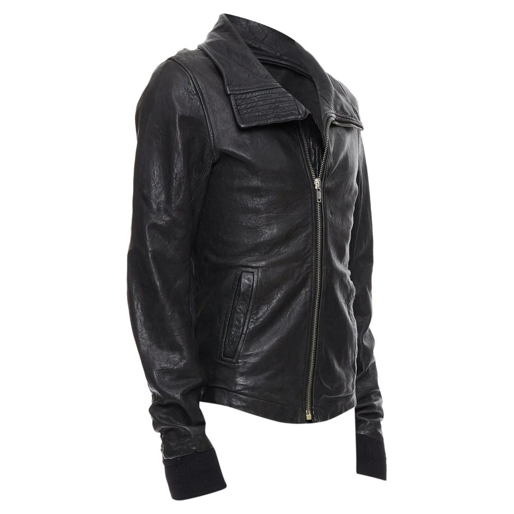 Rick Owens Lambskin Leather Olmar Mirta Zip Motorcycle Jacket 4