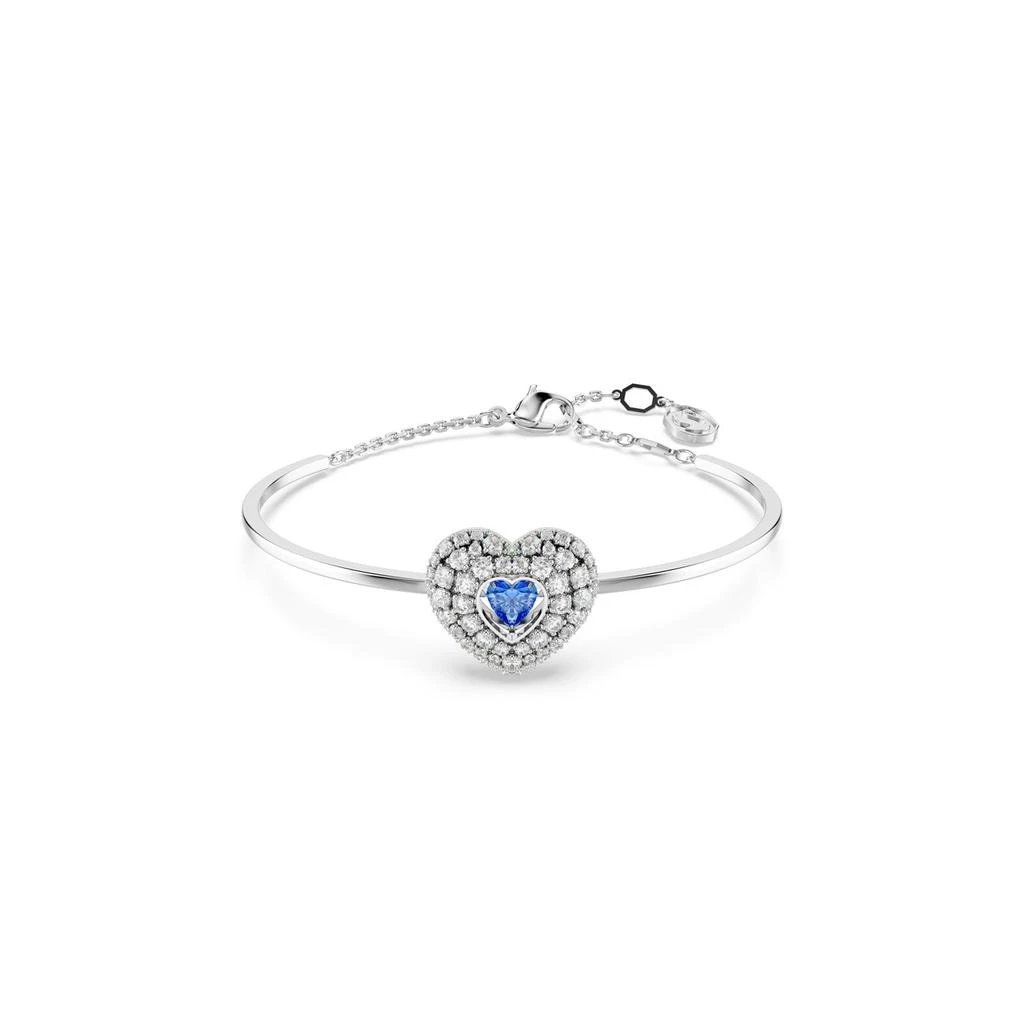 Swarovski Hyperbola bangle heart blue rhodium plated 1