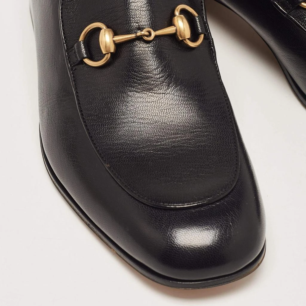 Gucci Gucci Black Leather Horsebit Quentin Slip On Loafers Size 44 7