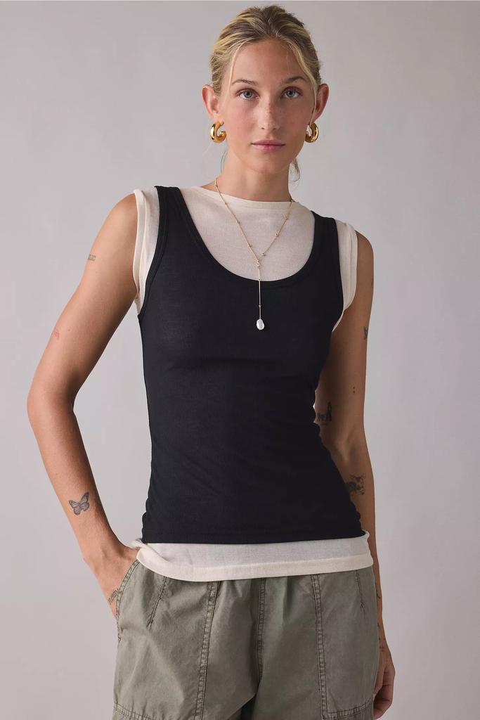 いず Yves Saint Laurent タンクトップ ロゴ Saint Laurent YSL Logo Striped Tank Top | Neiman Marcus