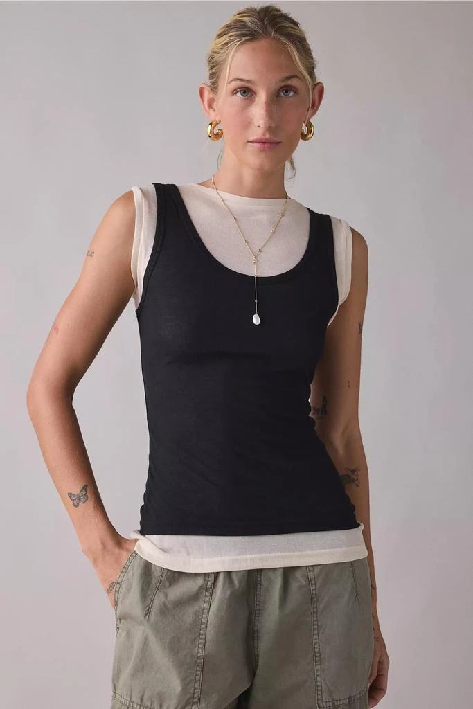 Maude Club Maude Club Bentley Semi-Sheer Layered Tank Top