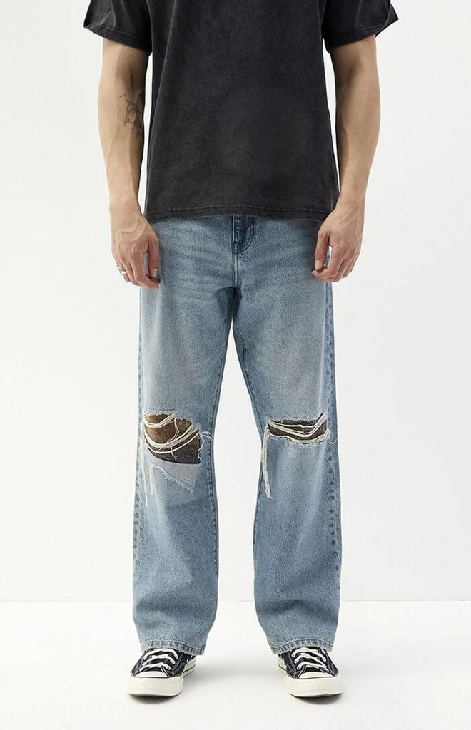 PacSun Dylan Baggy Jeans Panel Medium Blue 1