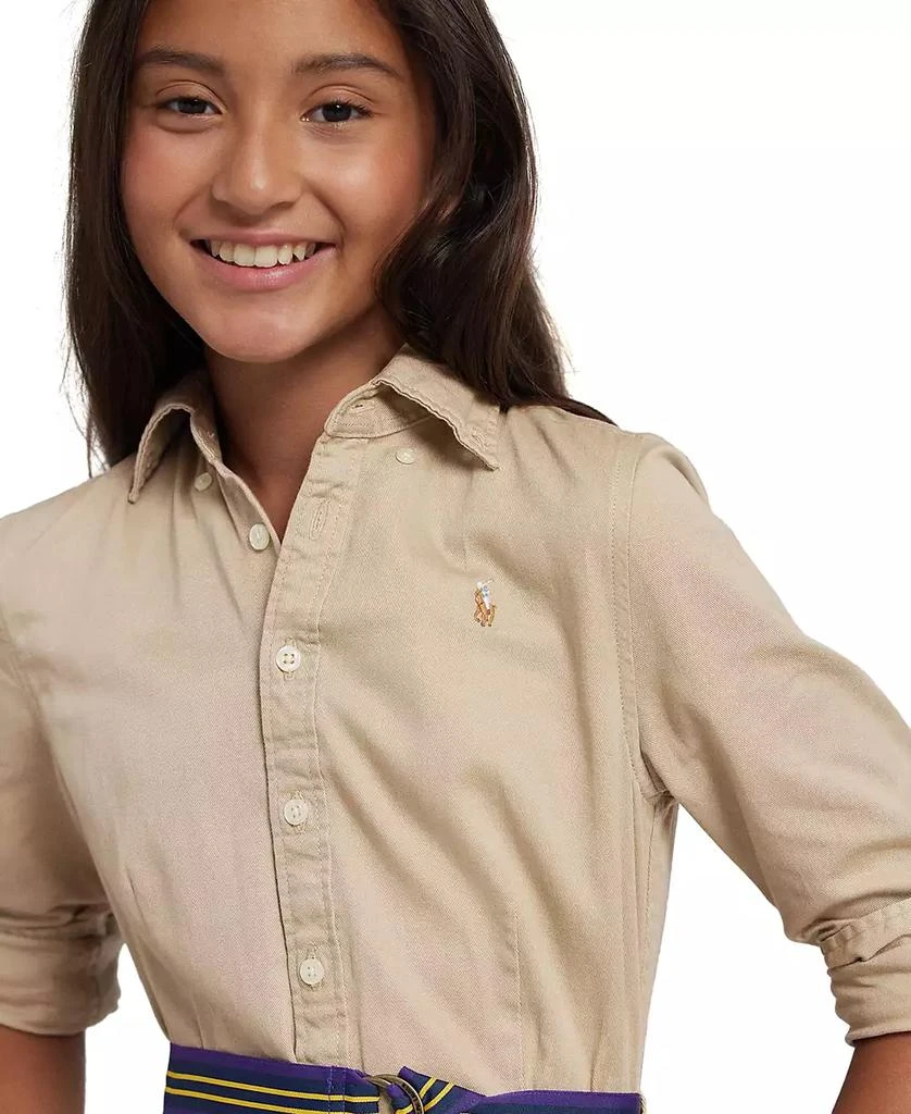 Ralph Lauren Big Girls Belted Cotton Chino Shirtdress 5