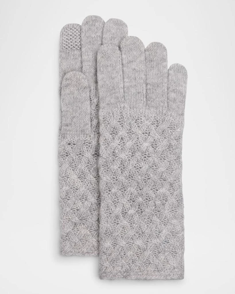 Portolano Cashmere Blend Basketweave Gloves 1