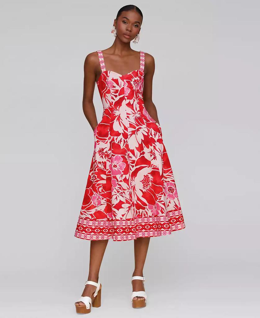 Avec Les Filles Women's Fit & Flare Floral-Print Midi Dress