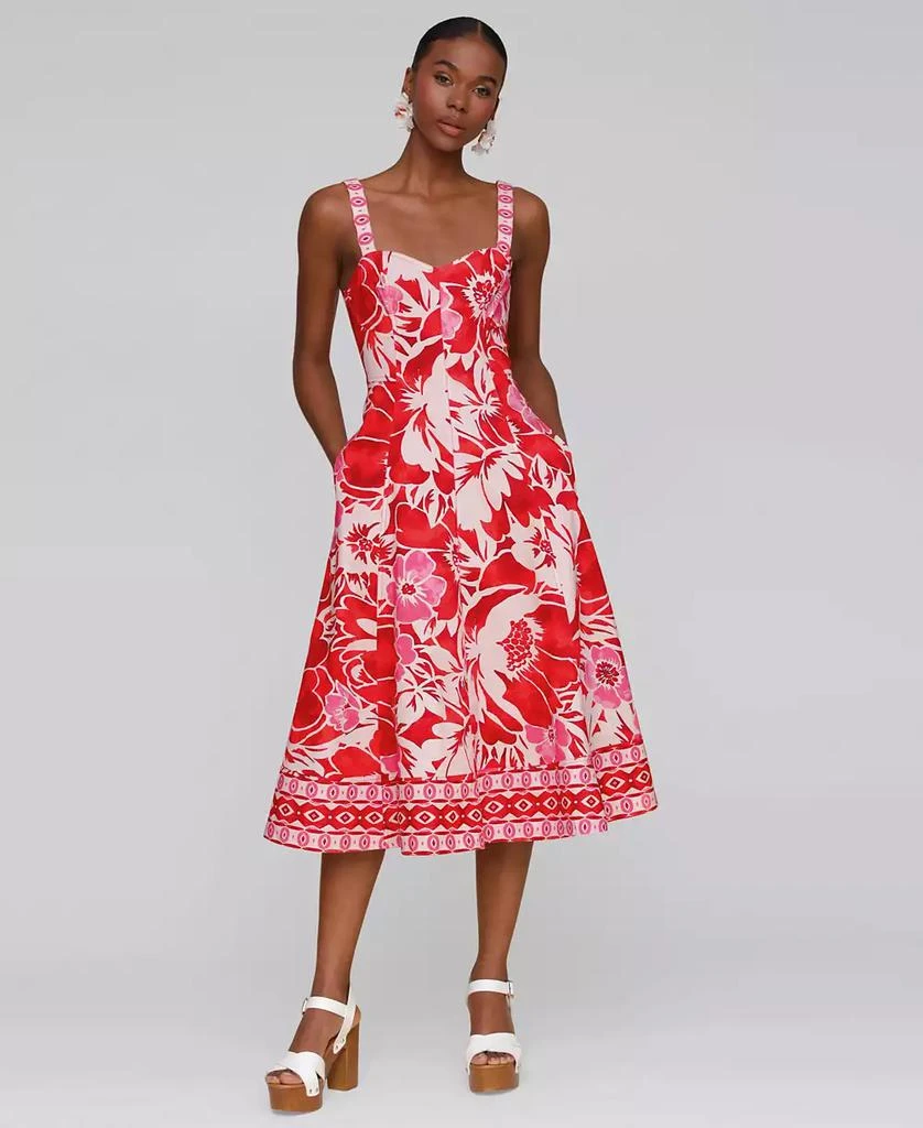 Avec Les Filles Women's Fit & Flare Floral-Print Midi Dress 2