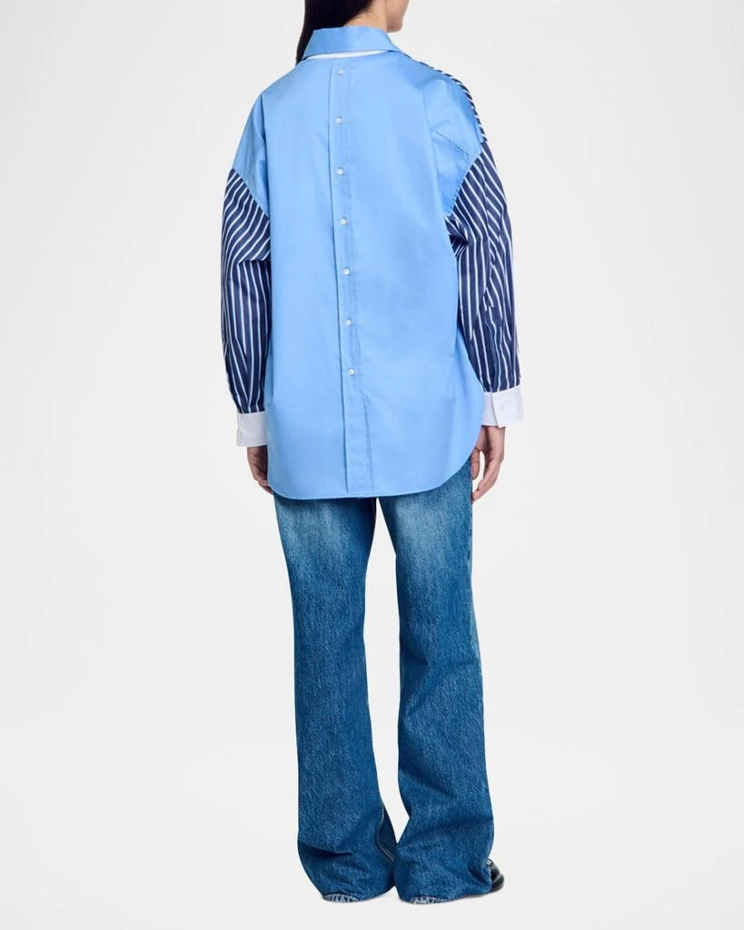 Sandro Bogota Striped Button-Front Shirt 4