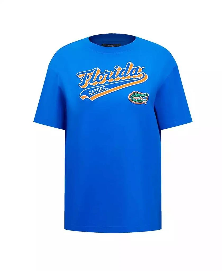 Pro Standard Women's Royal Florida Gators Script Tail Oversized Boyfriend T-Shirt 3