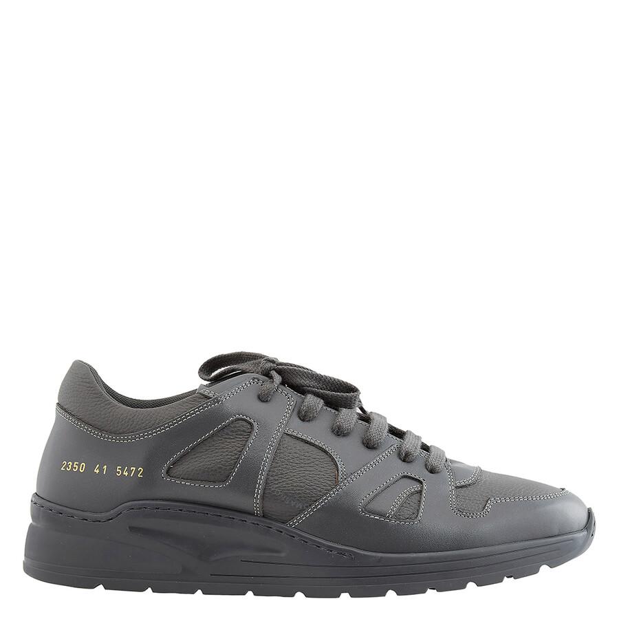 Common Projects Men's Dark Grey Track Technical Sneakers