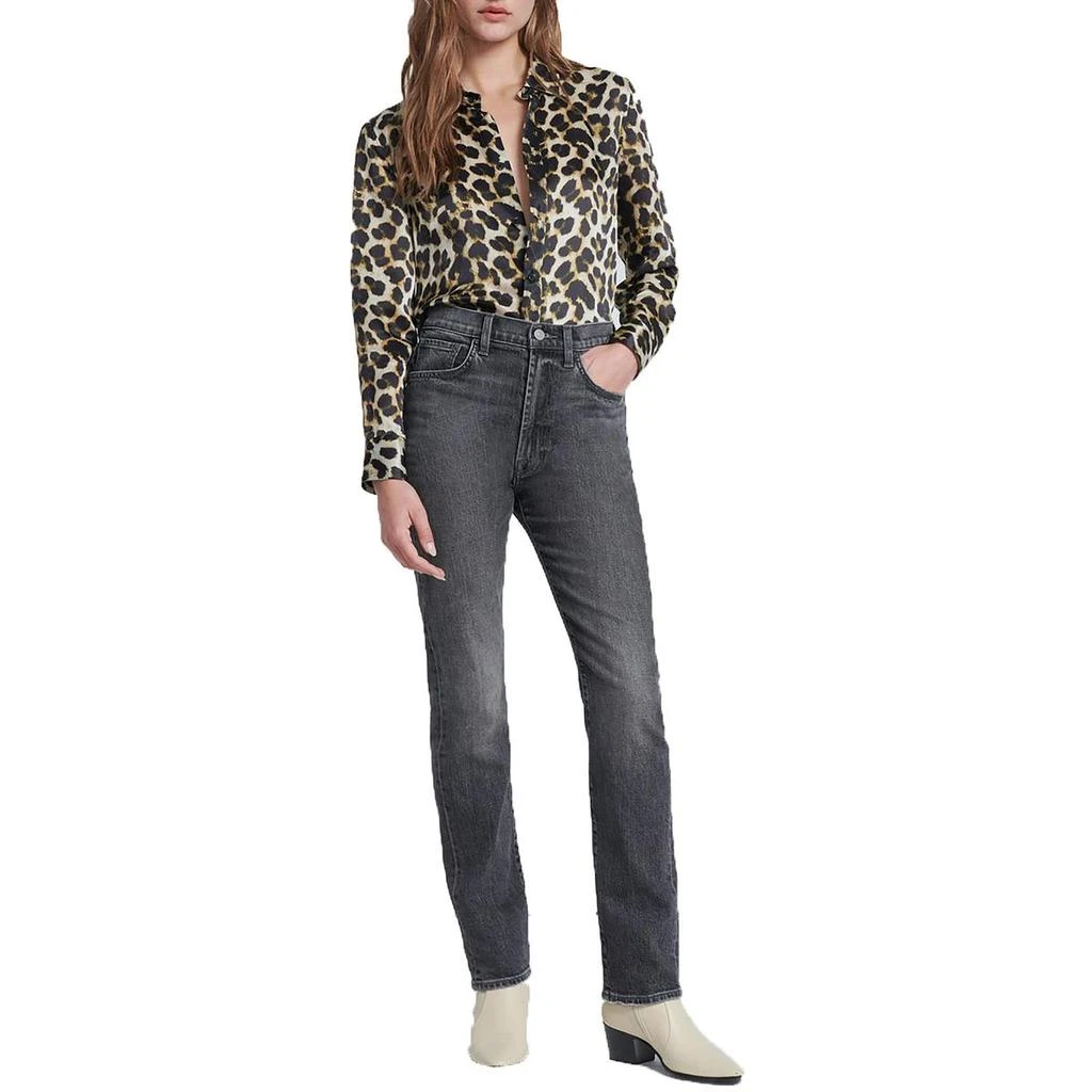 7 For All Mankind Womens Denim Cotton Slim Jeans 1