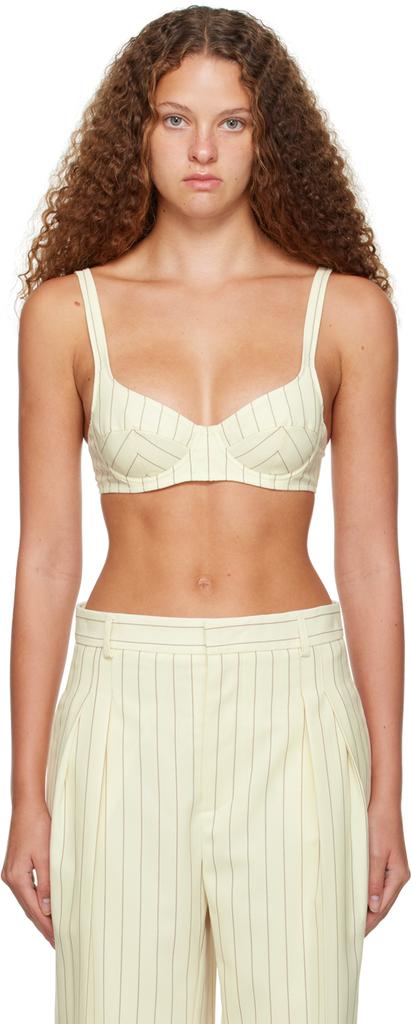 【関税込み】Jean Paul Gaultier オフホワイト The Iconic ブラ Jean Paul Gaultier Off-White 'The Iconic' Bra - Lingerie